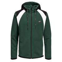 Jack & Jones Colorblocking XXL Sweatjacke Kapuze grün