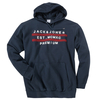 Jack & Jones große Größen Logo Hoodie navy