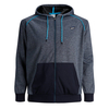 Jack & Jones Kapuzensweatjacke dunkelblau melange XXL
