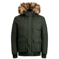 Jack & Jones XXL Bomberjacke dunkelgrün melange