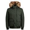 Jack & Jones XXL Bomberjacke dunkelgrün melange