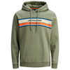 Jack & Jones XXL Hoodie Streifenprint schilfgrün
