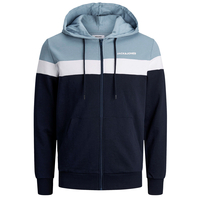Jack & Jones XXL Kapuzen-Sweatjacke navy Colorblock