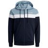Jack & Jones XXL Kapuzen-Sweatjacke navy Colorblock