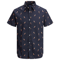 Jack & Jones XXL Kurzarmhemd navy Chili-Alloverprint