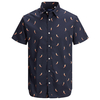 Jack & Jones XXL Kurzarmhemd navy Chili-Alloverprint