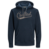 Jack & Jones XXL Struktur Hoodie Applikation blau