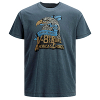 Jack&Jones T-Shirt Übergröße rauchblau Adler-Print