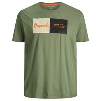 Jack&Jones T-Shirt Übergröße schilfgrün Colorblocking