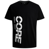 Jack&Jones T-Shirt Übergröße schwarz seitlicher Print