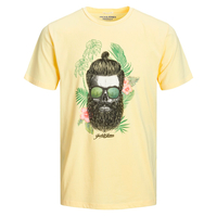 Jack&Jones T-Shirt vanillegelb Hipster-Totenkopf XXL
