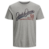 Jack&Jones XXL T-Shirt grau melange Print Denim-Optik