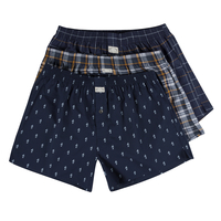 Jockey 3er Pack Web-Boxer dunkelblau Karo/Muster XXL