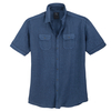 JTA by J.T.Ascott Vintage XXL Kurzarmhemd blau Leinen