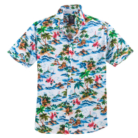 JTA by J.T.Ascott XXL Kurzarmhemd weiß Hawaiiprint