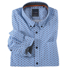 J.T.Ascott XXL Langarmhemd gemustert hellblau-orange