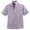 Jupiter XXL Kurzarmhemd Karo rot-navy-blau melange