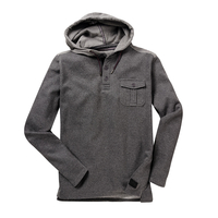 Kitaro cooles Kapuzen-Sweatshirt grau meliert Übergröße