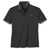Kitaro XXL Stretch-Poloshirt schwarz Kontrastdetails