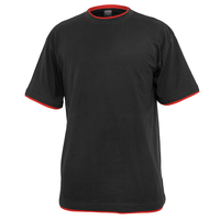 Kontrast T-Shirt schwarz-rot Urban Classics XXL