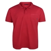 Kurzarm Basic Pique Poloshirt rot von Lucky Star Übergröße