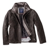 Lekra gefütterte XXL Lederjacke Malcolm dunkelbraun