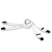 Lindenmann XXL Hosenträger weiß verstärkte Clips