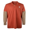 Lucky Star double-layer Langarm Poloshirt orange-beige Übergröße
