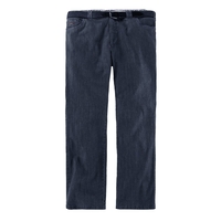 Luigi Morini Jeans dark denimblue mit Gürtel Übergröße