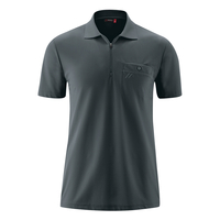 Maier Sports XXL Funktions-Zipper-Poloshirt grau