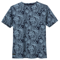 North 56°4 Allsize Botanikprint T-Shirt Übergröße blau
