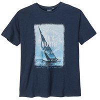 North 56°4 Allsize Segelprint T-Shirt navy Übergröße