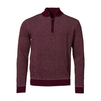 North 56°4 Allsize Strick-Troyer aubergine-weiß XXL