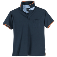 North 56°4 Allsize XXL Poloshirt navy Kontraststreifen
