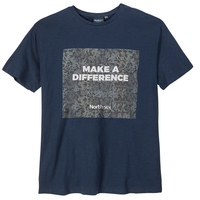 North 56°4 Organic Cotton T-Shirt Übergröße navy Print