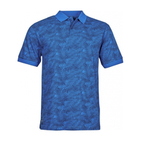 North 56°4 Poloshirt Übergröße Floralprint blau