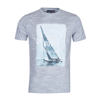 North 56°4 Segelprint XXL T-Shirt graublau melange