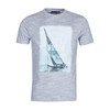 North 56°4 Segelprint XXL T-Shirt graublau melange