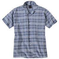 North 56°4 XXL Karo-Kurzarmhemd weiß-blau melange