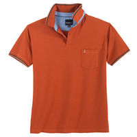 North 56°4 XXL Poloshirt orange Kontraststreifen