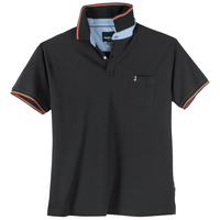 North 56°4 XXL Poloshirt schwarz Kontraststreifen