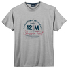 North 56°4 XXL T-Shirt hellgrau melange Druck maritim
