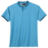North by Allsize Stehkragen Polo XXL azurblau melange