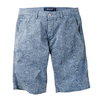 Pionier Stretch-Shorts Luca in blau mit Allover Druck Übergröße