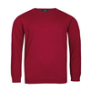 Ragman XXL Rundhals-Pullover karminrot melange
