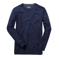 Ragman XXL Rundhals-Pullover marine melange