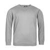 Ragman XXL V-Ausschnitt Pullover hellgrau melange