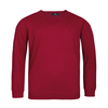 Ragman XXL V-Ausschnitt Pullover karminrot melange