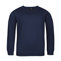 Ragman XXL V-Ausschnitt Pullover marine melange