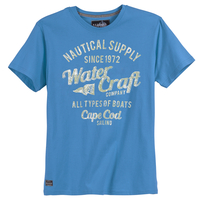 Redfield Übergrößen T-Shirt himmelblau Print maritim